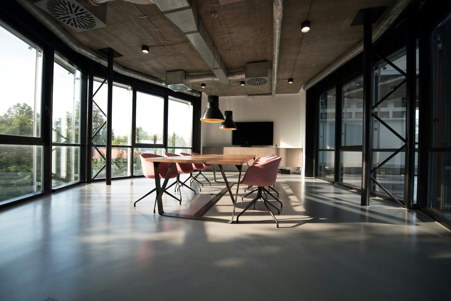 Meeting room representing collaborative consulting work