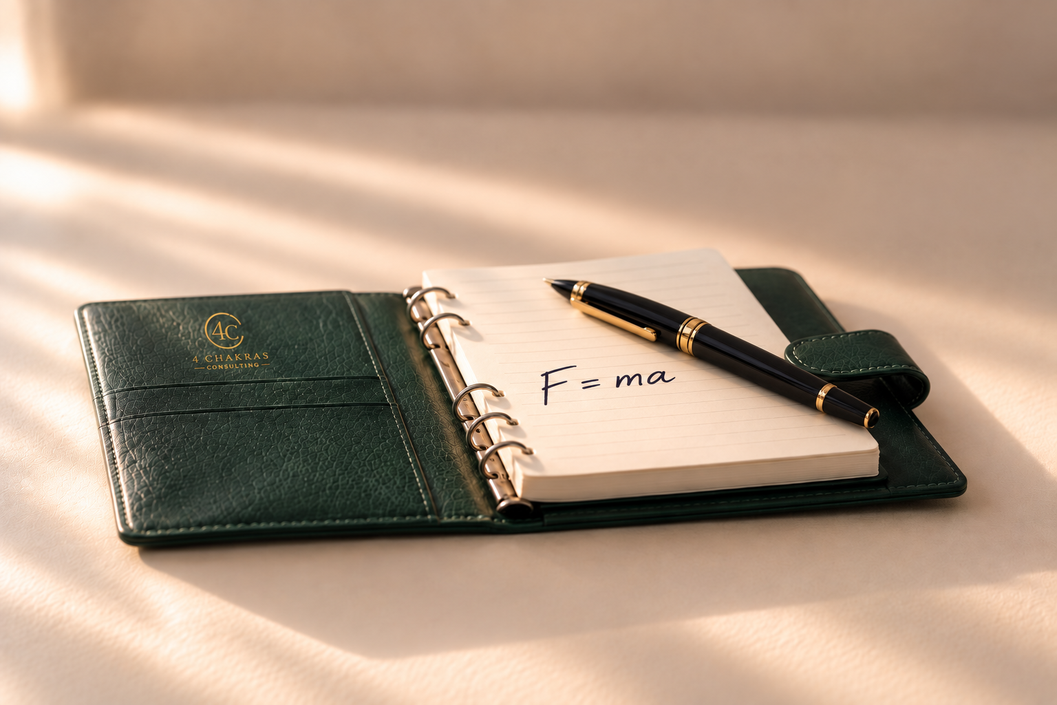 Professional notebook representing the consultant network